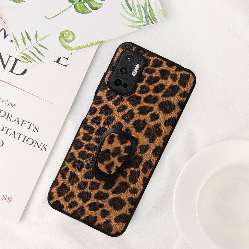 Etui do Poco M3 Pro 5G Wsparcie Leopard Ring