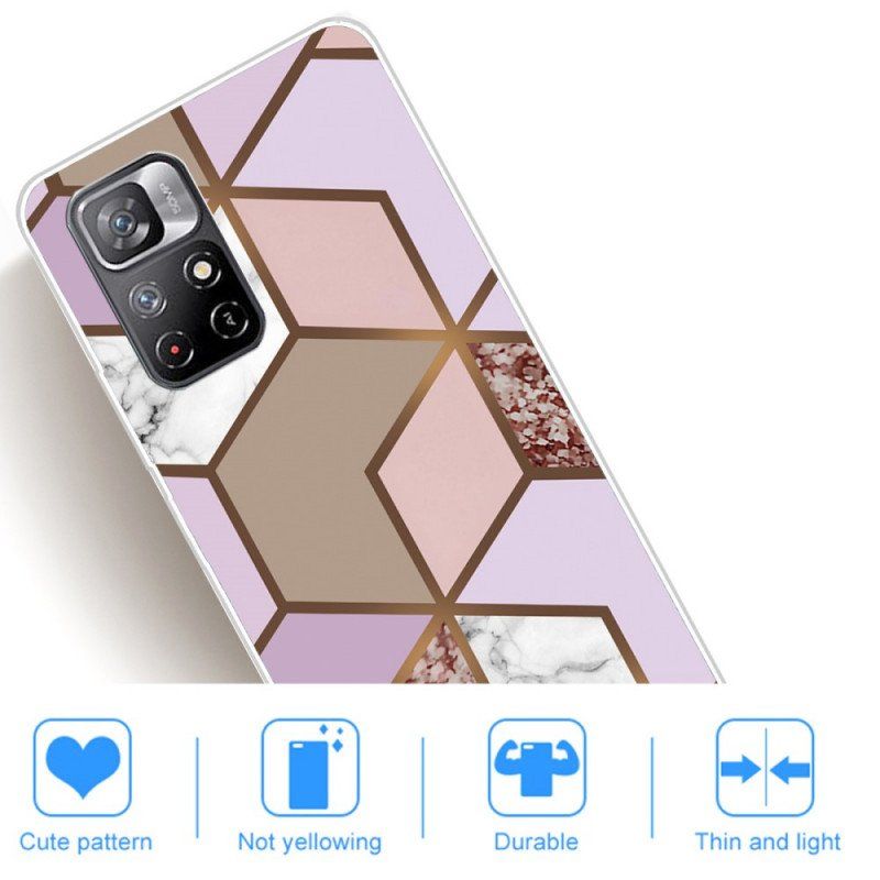 Etui do Poco M4 Pro 5G Geometria Marmuru