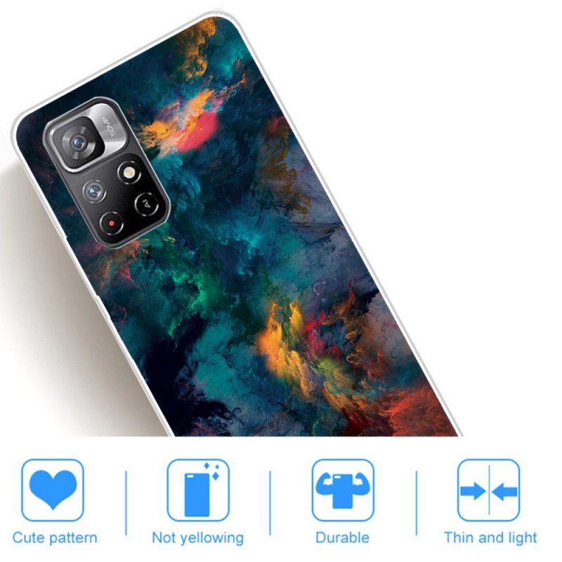 Etui do Poco M4 Pro 5G Kolorowe Chmury