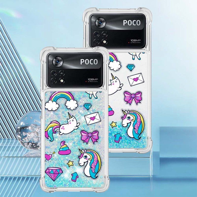 Etui do Poco X4 Pro 5G Błyszczący Jednorożec