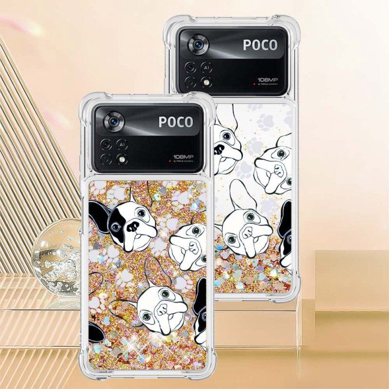 Etui do Poco X4 Pro 5G Pan Pies Cekiny