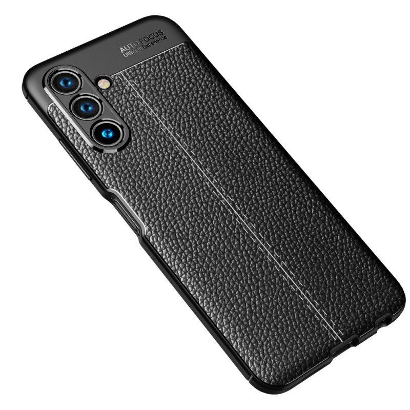 Etui do Samsung Galaxy A13 5G / A04s Efekt Skóry Liczi Z Podwójną Linią