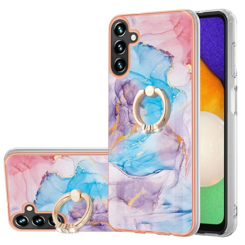 Etui do Samsung Galaxy A13 5G / A04s Marmur Ze Wspornikiem Pierścienia