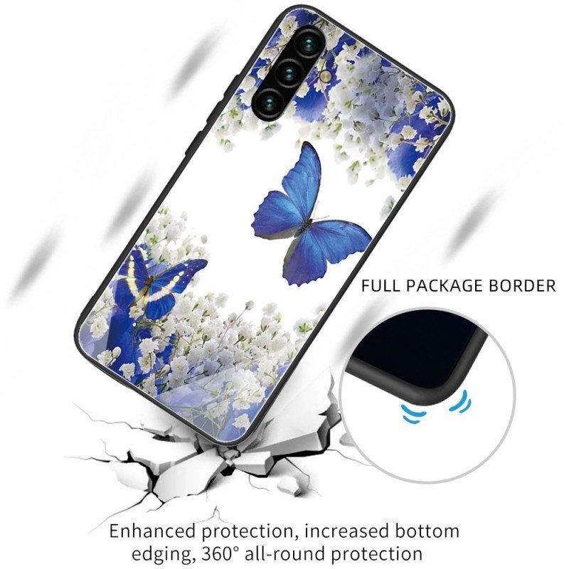 Etui do Samsung Galaxy A13 5G / A04s Szkło Hartowane W Kształcie Motyli