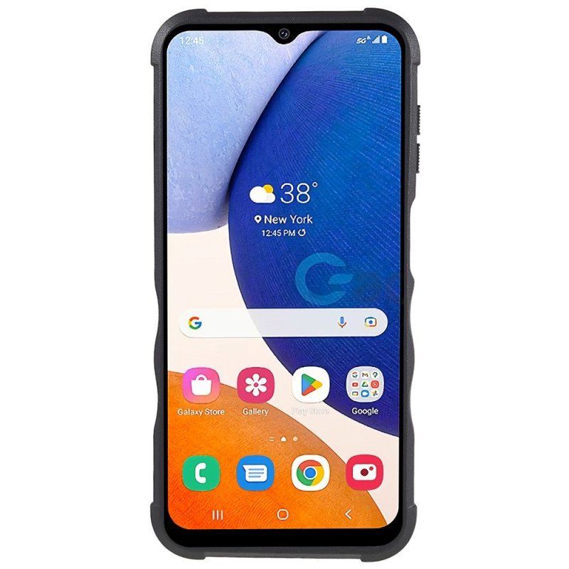 Etui do Samsung Galaxy A14 / A14 5G Wsparcie Pierścienia Z Efektem Metalu