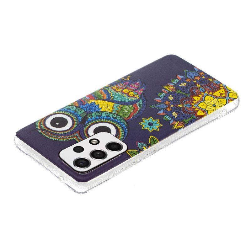 Etui do Samsung Galaxy A53 5G Fluorescencyjna Mandala Sowa