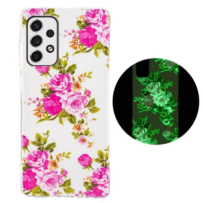 Etui do Samsung Galaxy A53 5G Fluorescencyjne Kwiaty Wolności