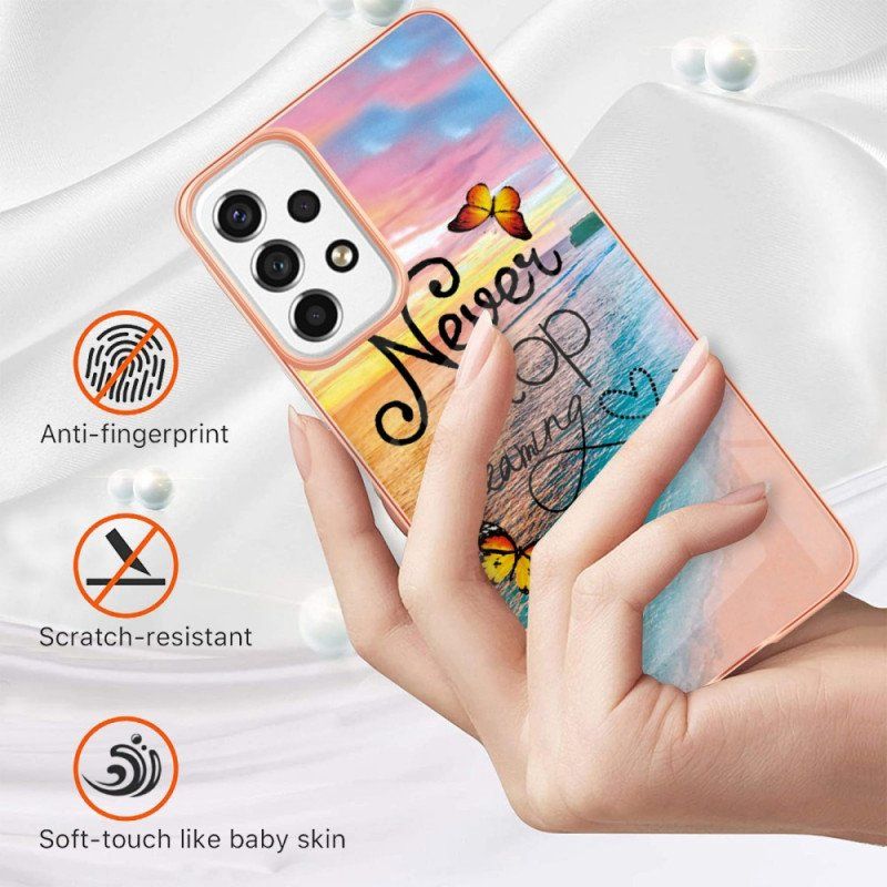 Etui do Samsung Galaxy A53 5G Nigdy Nie Przestawaj Marzyć O Motylach