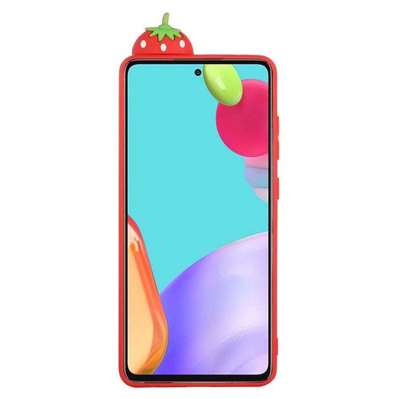 Etui do Samsung Galaxy A53 5G Truskawka 3d