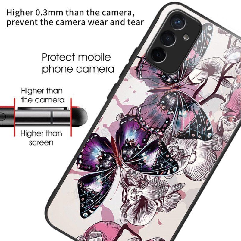 Etui do Samsung Galaxy M13 Motyle Odmiana Szkło Hartowane