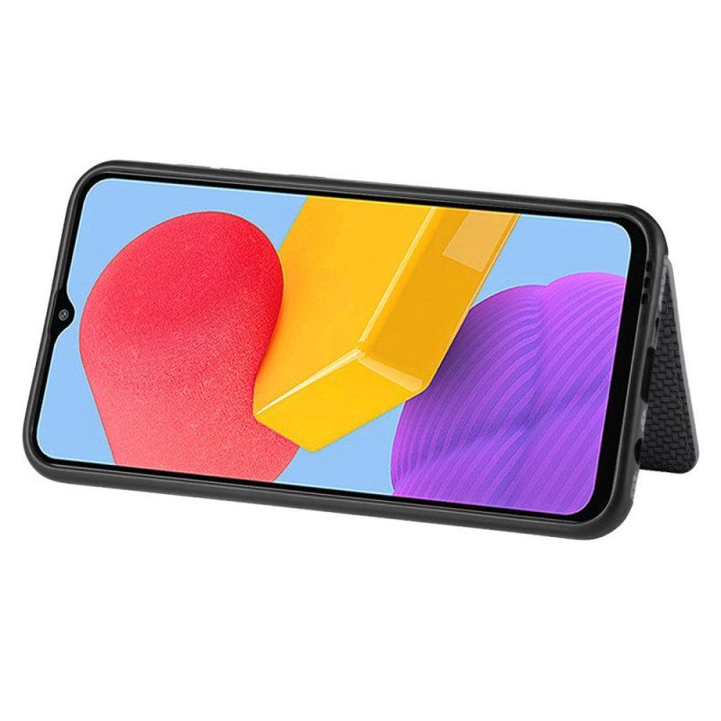 Etui do Samsung Galaxy M13 Portfel Portfel Z Włókna Węglowego I Magnesu