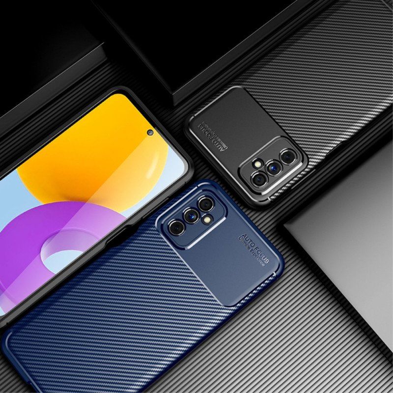 Etui do Samsung Galaxy M52 5G Elastyczna Tekstura Włókna Węglowego