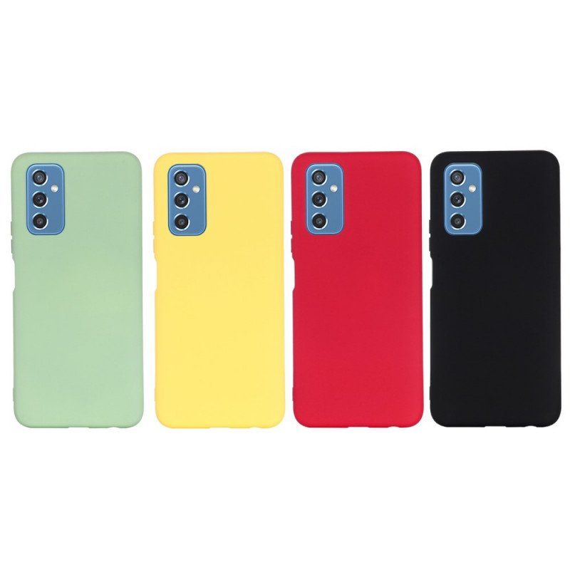 Etui do Samsung Galaxy M52 5G z Łańcuch Płynny Silikon W Paski