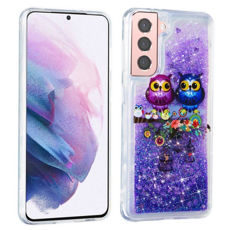 Etui do Samsung Galaxy S22 5G Błyszczące Sowy