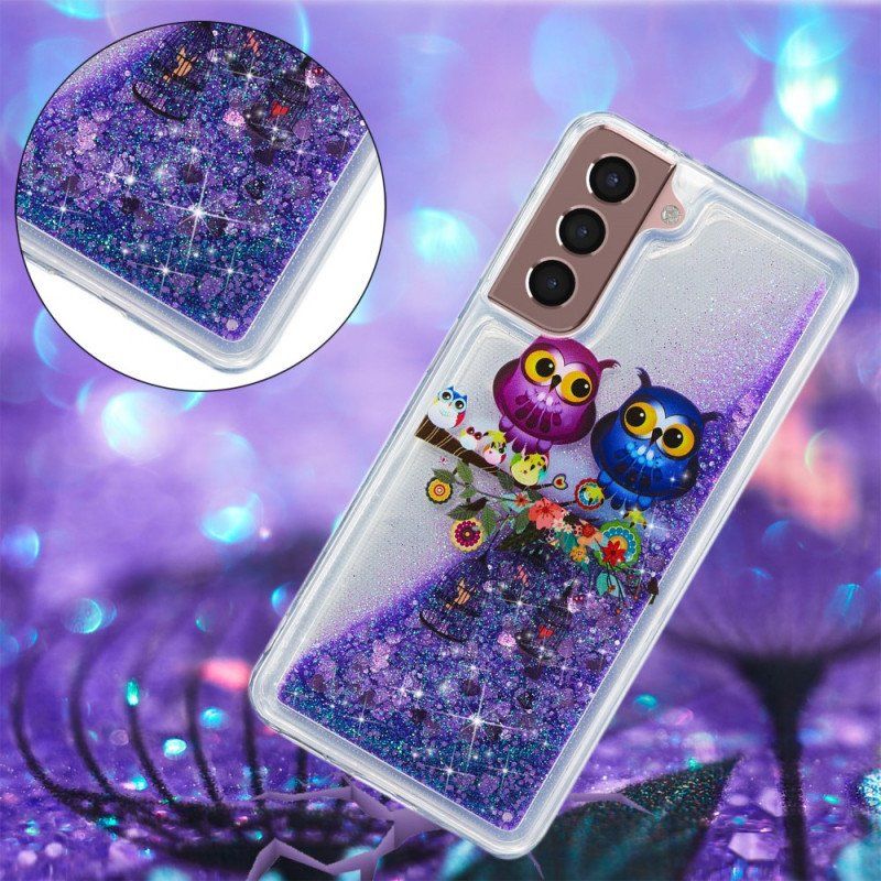 Etui do Samsung Galaxy S22 5G Błyszczące Sowy