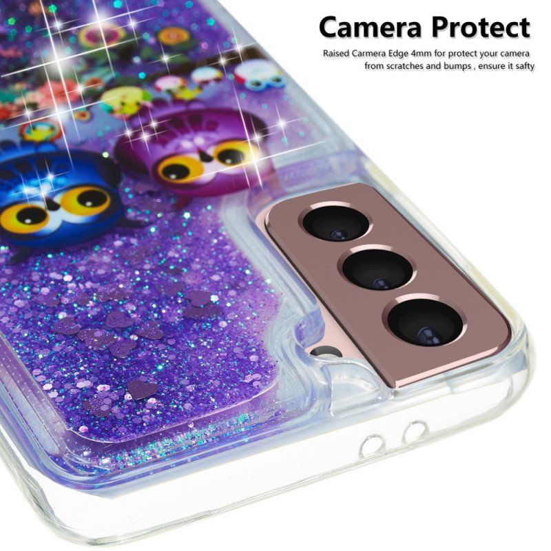 Etui do Samsung Galaxy S22 5G Błyszczące Sowy