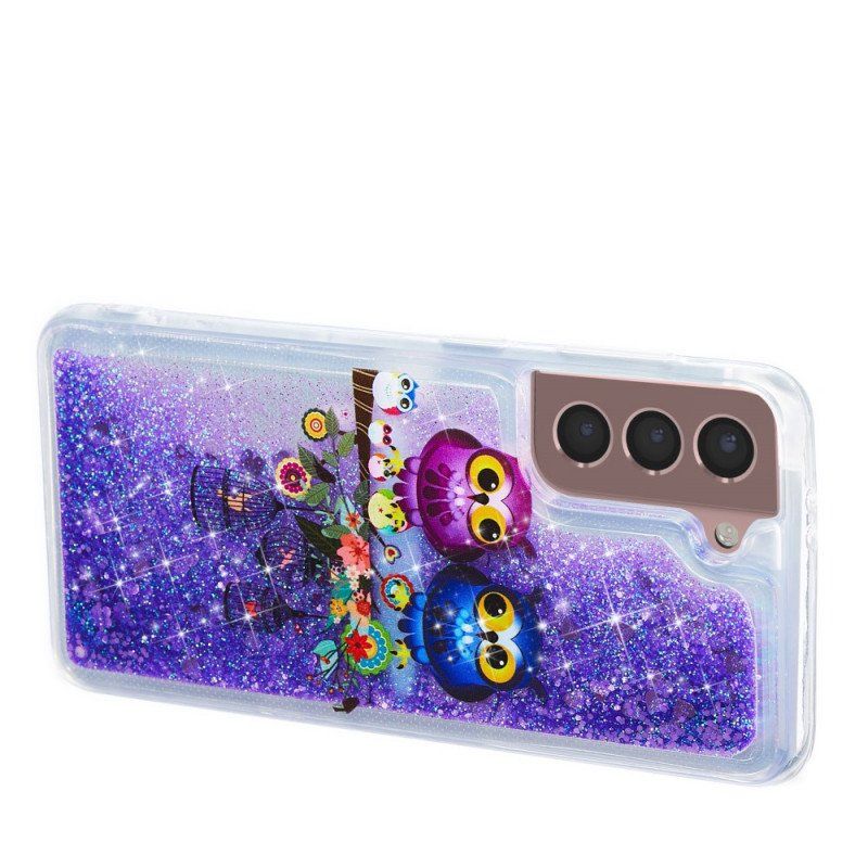 Etui do Samsung Galaxy S22 5G Błyszczące Sowy