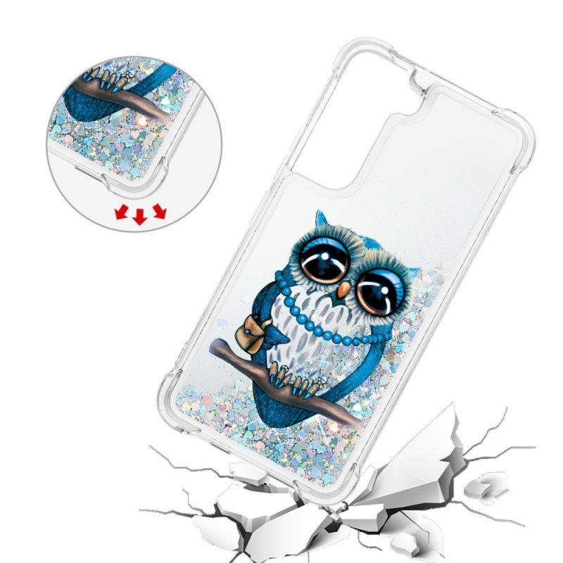 Etui do Samsung Galaxy S22 5G Cekiny Panna Sowa