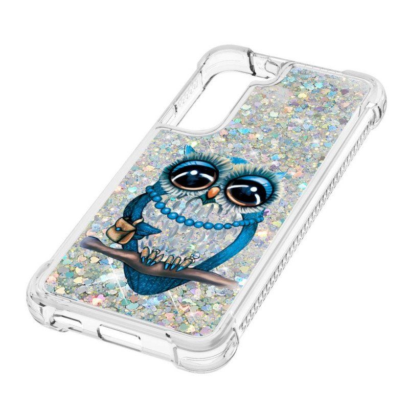 Etui do Samsung Galaxy S22 5G Cekiny Panna Sowa