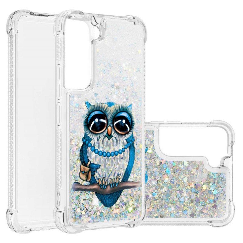 Etui do Samsung Galaxy S22 5G Cekiny Panna Sowa