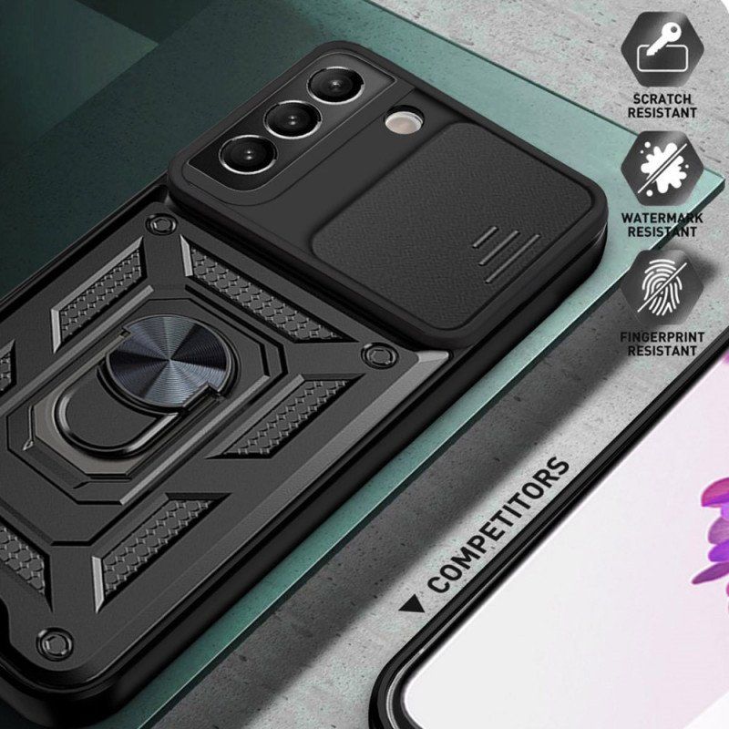 Etui do Samsung Galaxy S22 5G Designerski Uchwyt Na Obiektyw I Ochraniacze