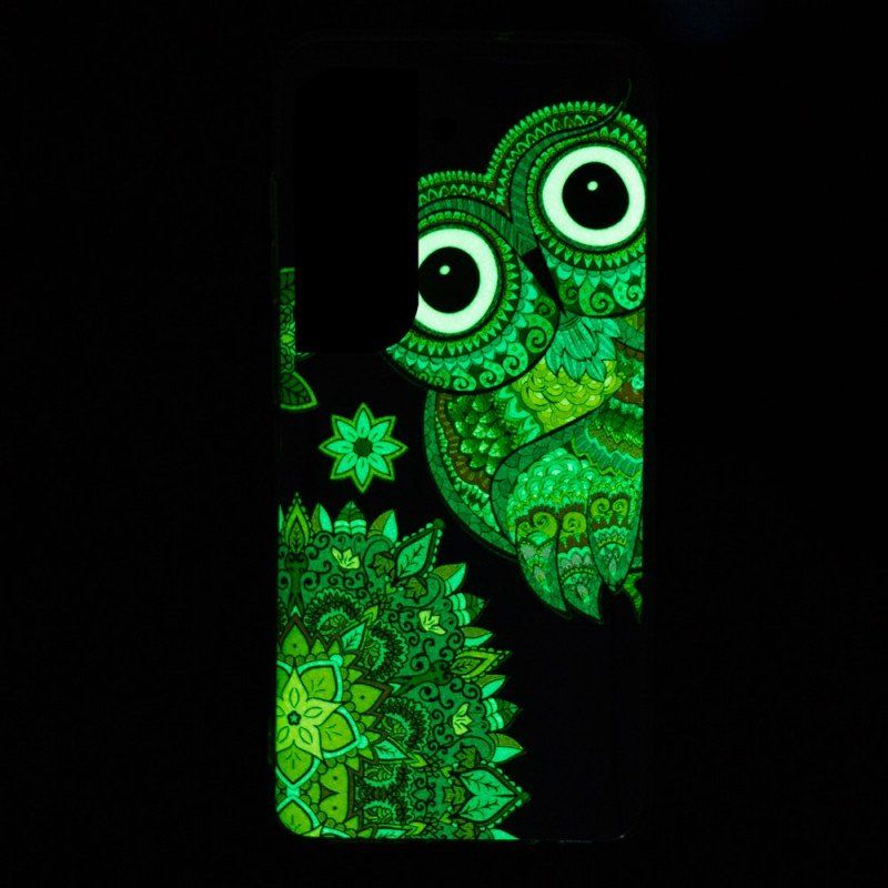 Etui do Samsung Galaxy S22 5G Fluorescencyjna Mandala Sowa