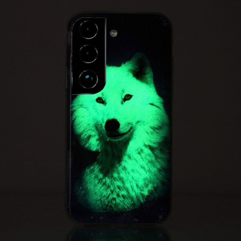 Etui do Samsung Galaxy S22 5G Fluorescencyjny Wilk