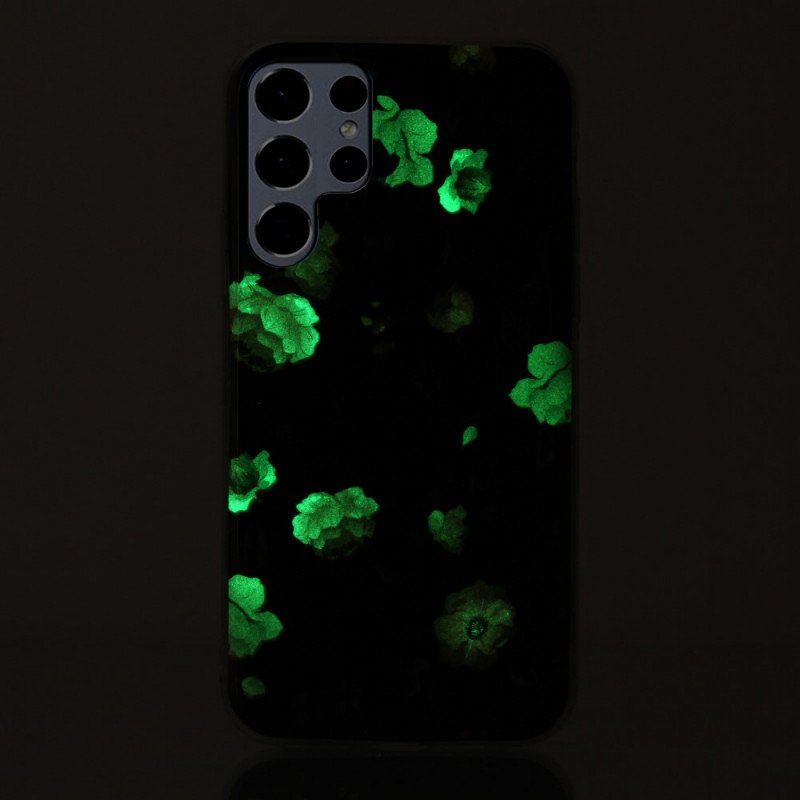 Etui do Samsung Galaxy S22 Ultra 5G Fluorescencyjne Kwiaty Wolności