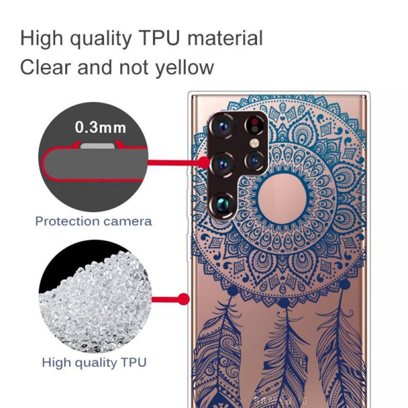 Etui do Samsung Galaxy S22 Ultra 5G Mandala Z Pojedynczym Kwiatem