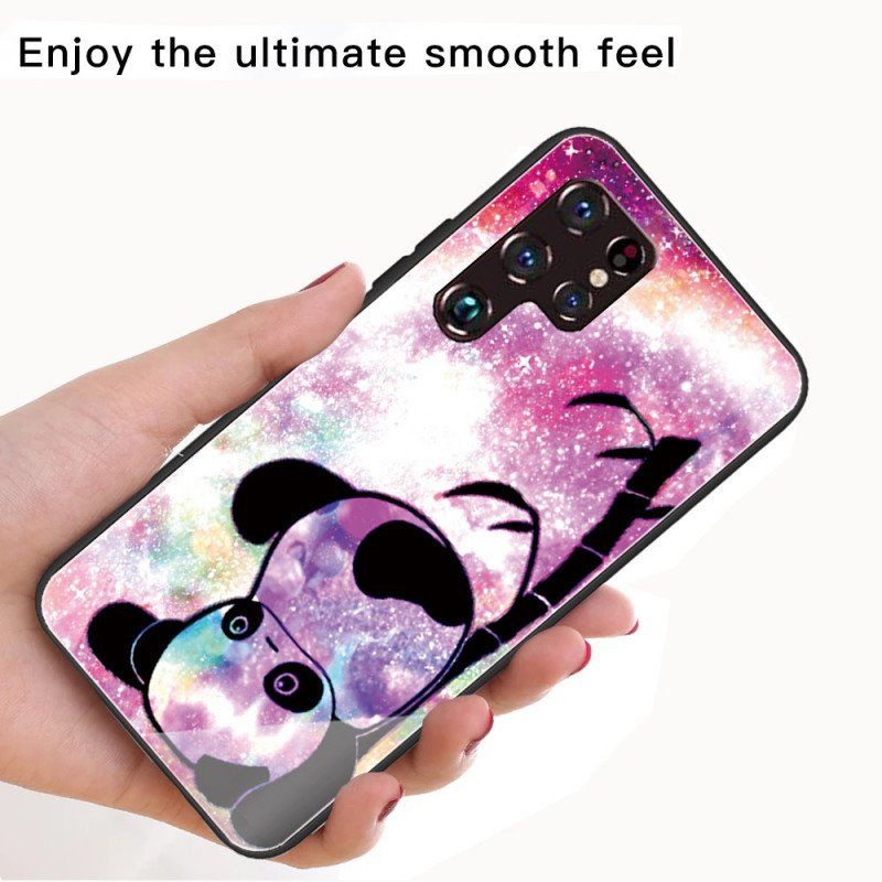 Etui do Samsung Galaxy S22 Ultra 5G Panda I Bambusowe Szkło Hartowane