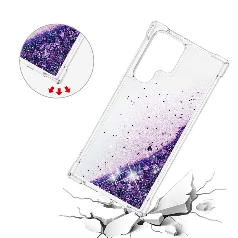 Etui do Samsung Galaxy S22 Ultra 5G Pragnienia Cekiny