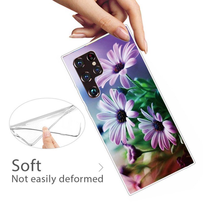 Etui do Samsung Galaxy S22 Ultra 5G Realistyczne Kwiaty