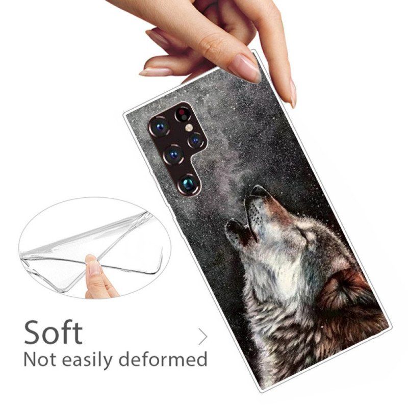 Etui do Samsung Galaxy S22 Ultra 5G Wzniosły Wilk