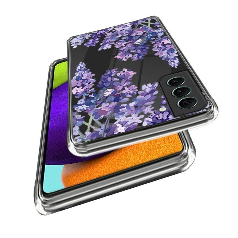 Etui do Samsung Galaxy S23 5G Bezszwowe Purpurowe Kwiaty