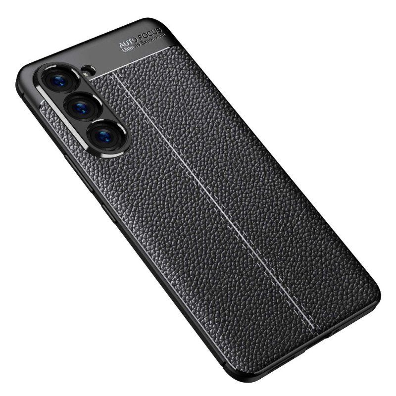 Etui do Samsung Galaxy S23 5G Efekt Skóry Liczi Z Podwójną Linią