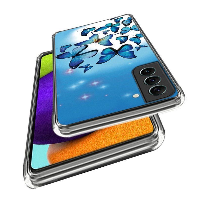 Etui do Samsung Galaxy S23 5G Niebieskie Motyle