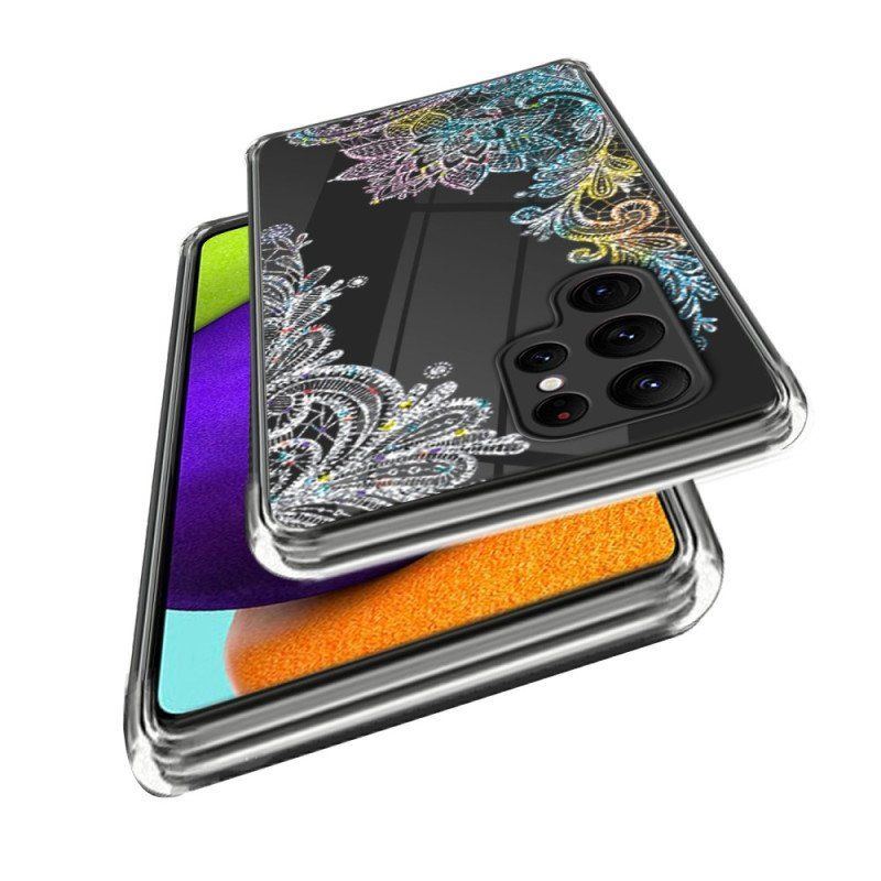 Etui do Samsung Galaxy S23 Ultra 5G Bezszwowa Koronkowa Mandala