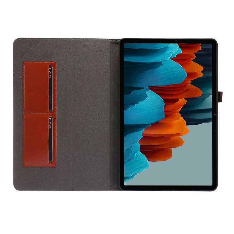 Etui do Samsung Galaxy Tab S8 Plus / Tab S7 Plus 2 Okiennice Ze Sztucznej Skóry