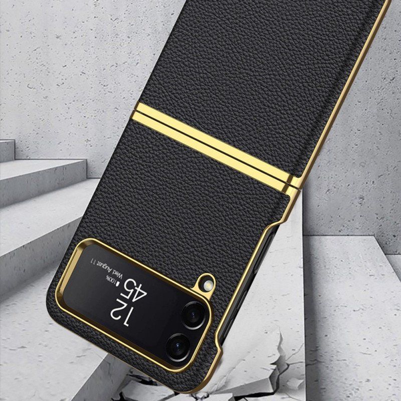 Etui do Samsung Galaxy Z Flip 4 Etui Folio Efekt Skóry Gkk Litchi