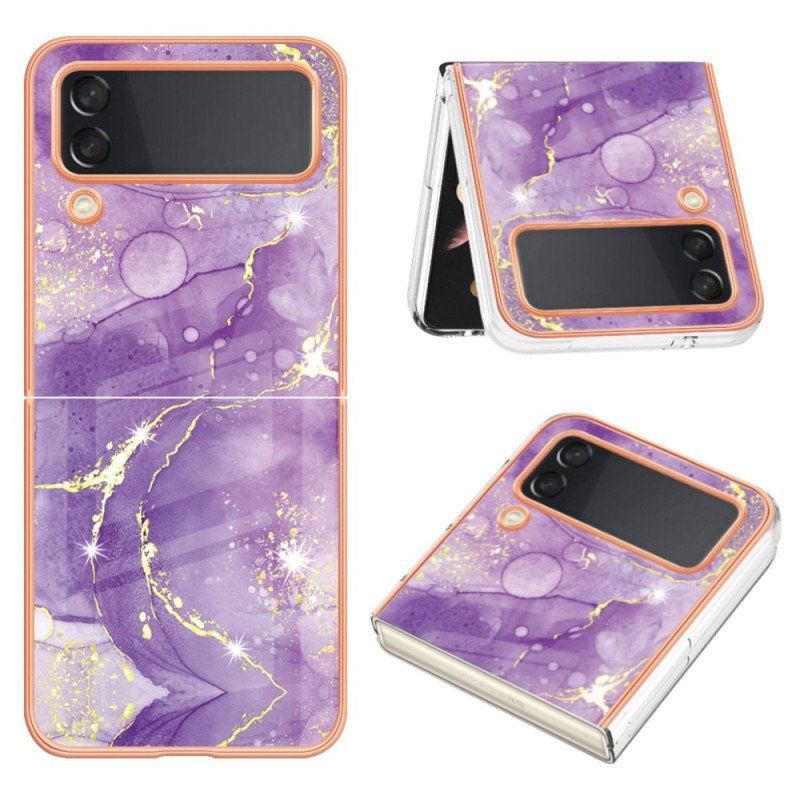 Etui do Samsung Galaxy Z Flip 4 Etui Folio Kolorowy Marmur