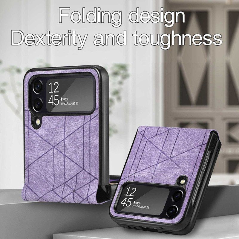 Etui do Samsung Galaxy Z Flip 4 Etui Folio Linie Geometryczne