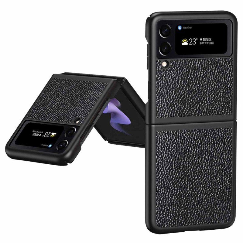 Etui do Samsung Galaxy Z Flip 4 Etui Folio Oryginalna Skóra W Kolorze Liczi