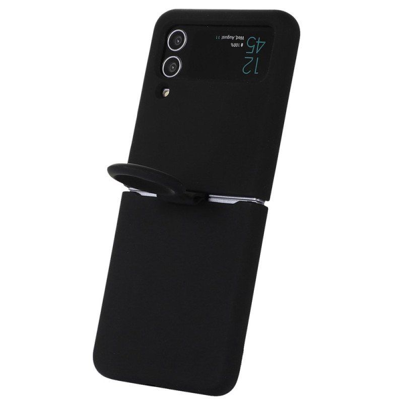 Etui do Samsung Galaxy Z Flip 4 Etui Folio Płynny Silikon Z Pierścieniem