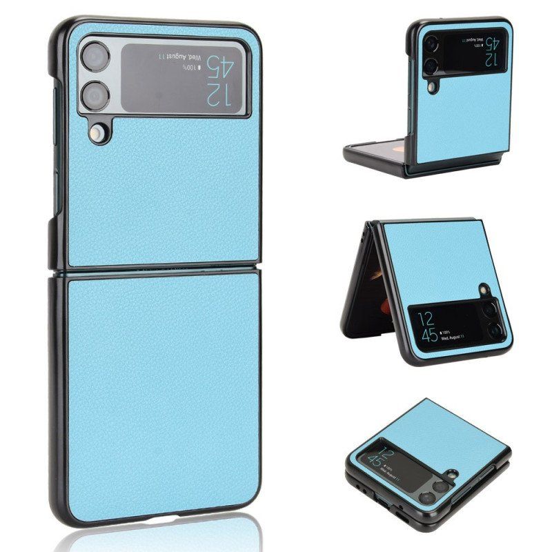 Etui do Samsung Galaxy Z Flip 4 Etui Folio Skórzana Tekstura Liczi