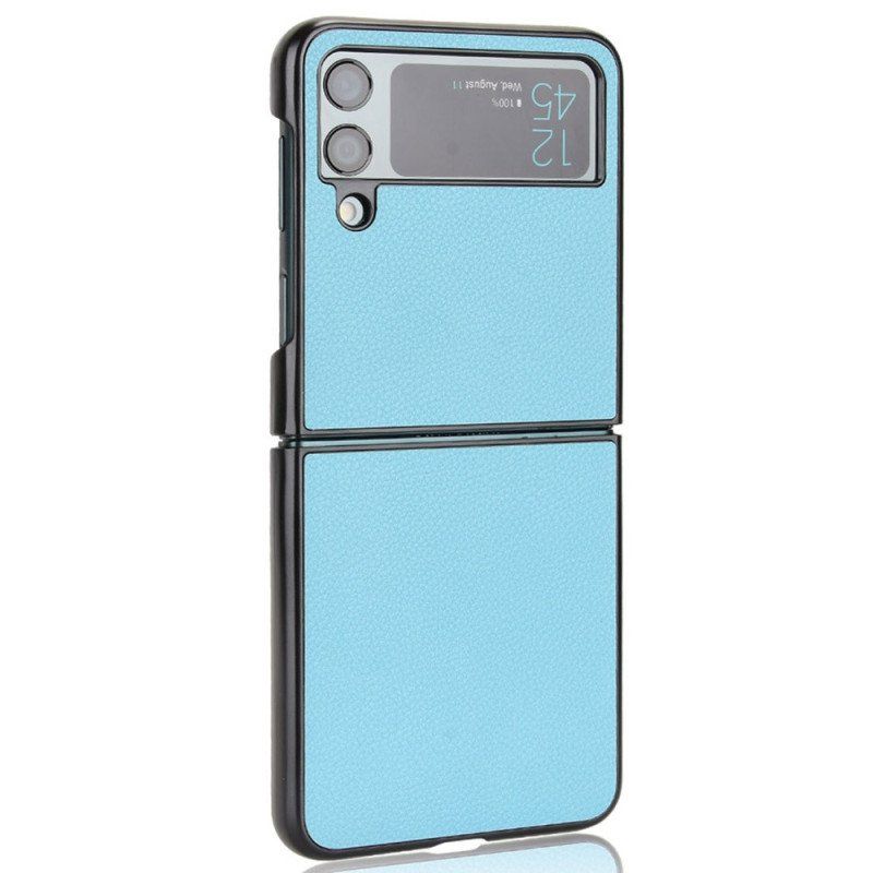 Etui do Samsung Galaxy Z Flip 4 Etui Folio Skórzana Tekstura Liczi