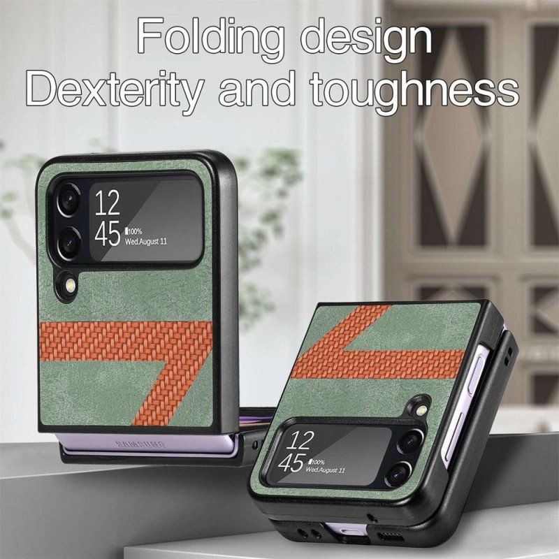 Etui do Samsung Galaxy Z Flip 4 Etui Folio Stylowa Skórzana Konstrukcja Z