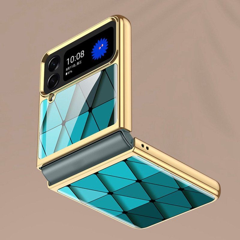 Etui do Samsung Galaxy Z Flip 4 Etui Folio Szkło Hartowane Trójkolorowe Gkk