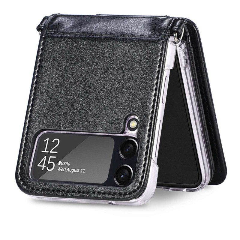 Etui do Samsung Galaxy Z Flip 4 Portfel Etui Folio Portfel Z Paskiem Na Ramię