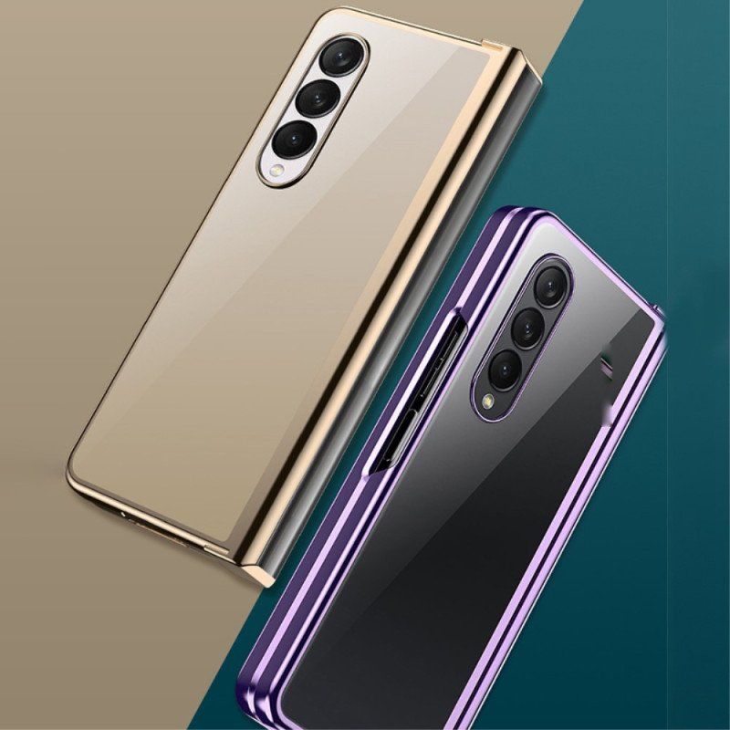 Etui do Samsung Galaxy Z Fold 4 Przezroczysty Metaliczny Zawias