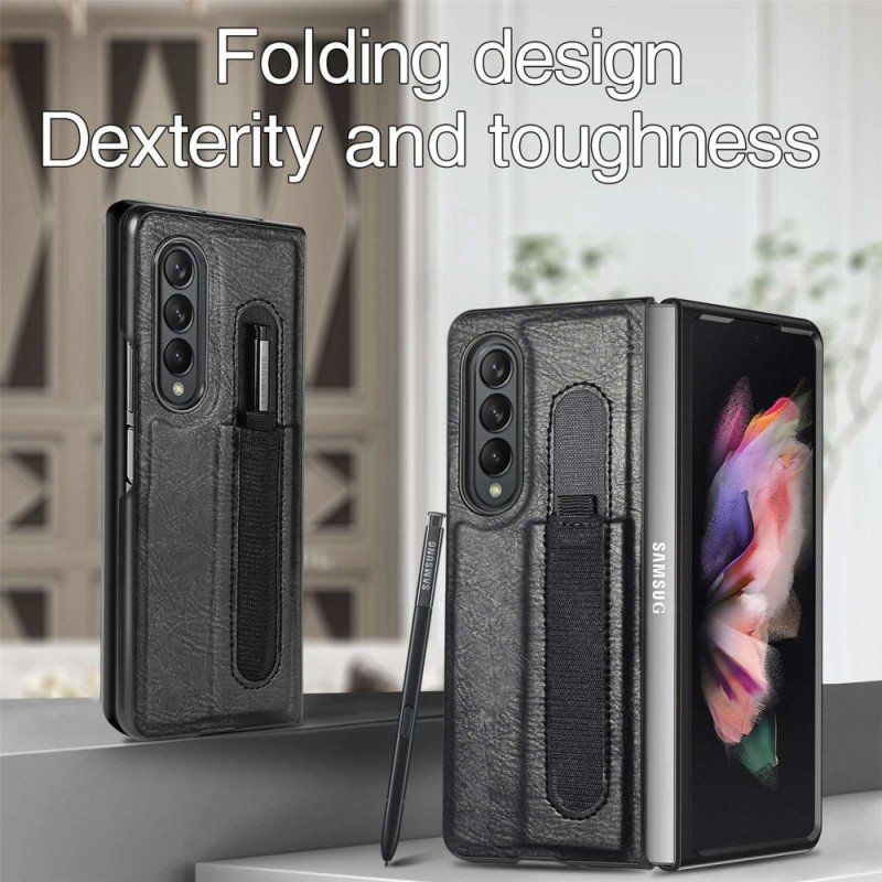 Etui do Samsung Galaxy Z Fold 4 Rysik Ze Sztucznej Skóry